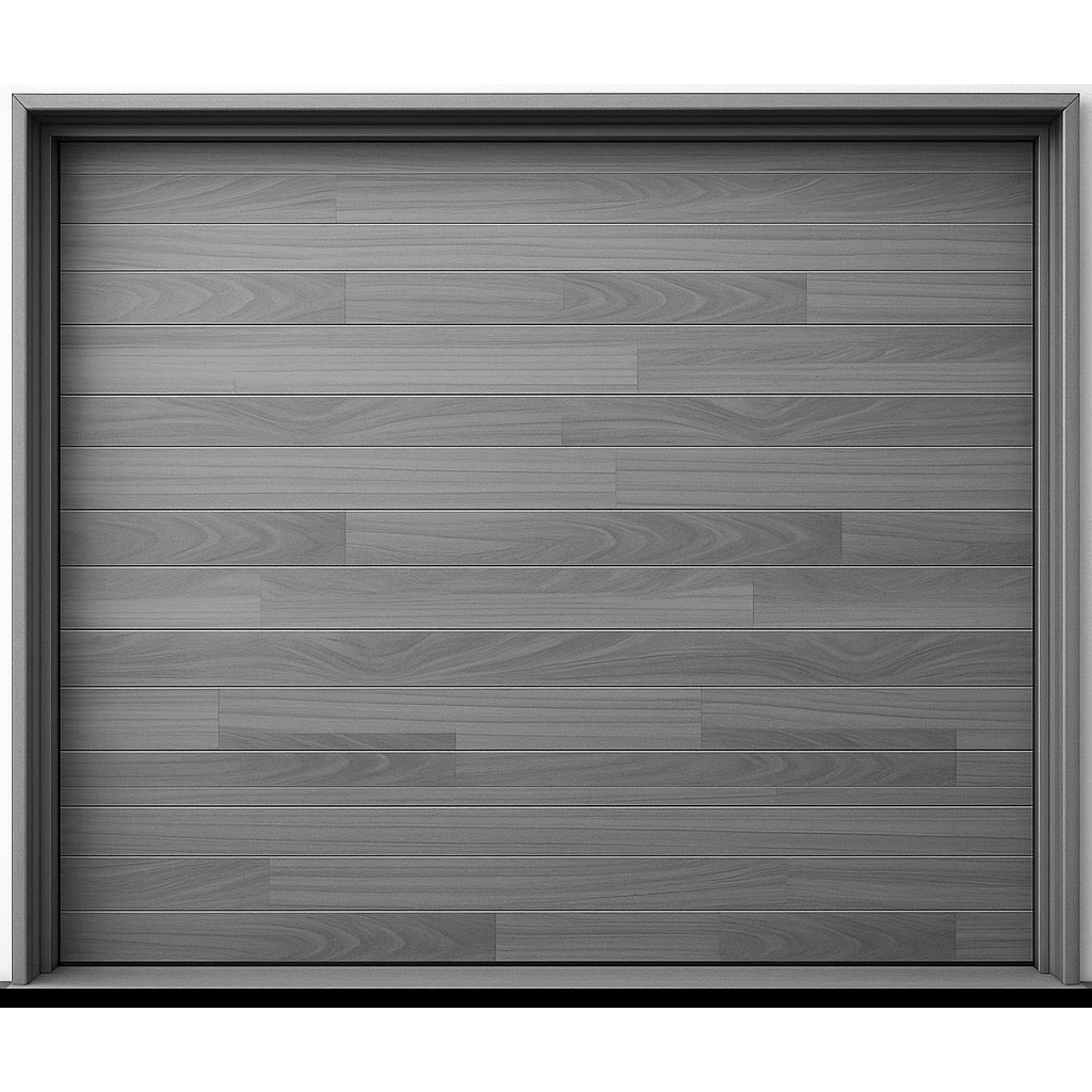 Puerta de Garage de Alta Calidad / Estilo Americano / Acabado Laminado PREMIUM / Color Gris / 18x8 Pies. - Imagen 2