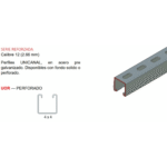 Unicanal Perforado Rojo 4 x 4 cm x 3 m / Calibre 12.