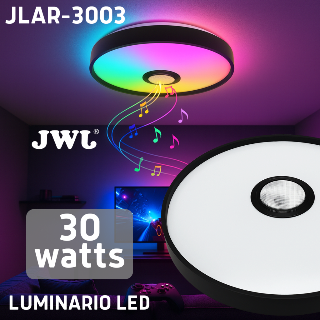 Luminario LED JLAR-3003 / 30W / 2400 Lúmenes / Bluetooth Control App / Voltaje 85-265V / Temperatura 6500K Fría / Garantía 3 Años - Imagen 2
