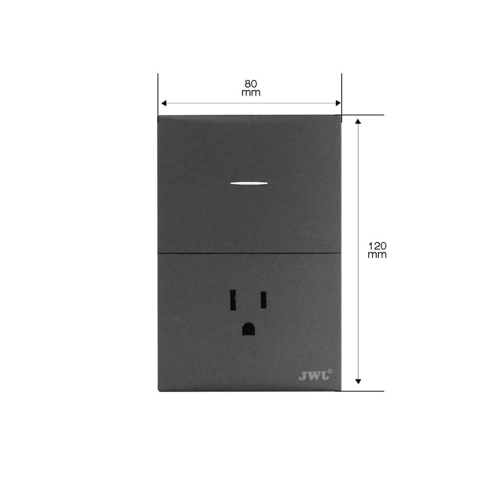 Placa con Interruptor Sencillo y 1 Toma Corriente 10 -15 A 127 V 60 Hz. - Imagen 2