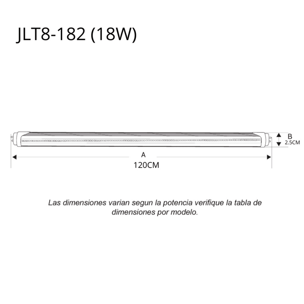 Tubo led T8, 18 W, 1200 mm, 6 500 K / Blanco Mate - Imagen 2