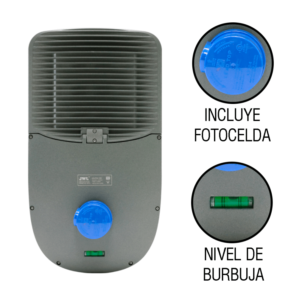 Luminario Urbano con Fotocelda / 100W / Flujo Luminoso 16 000 lm / Ángulo de Luz 105°-135° / IP65 / Montaje en Poste o Brazo / Vida Útil 50 000 h. - Imagen 2