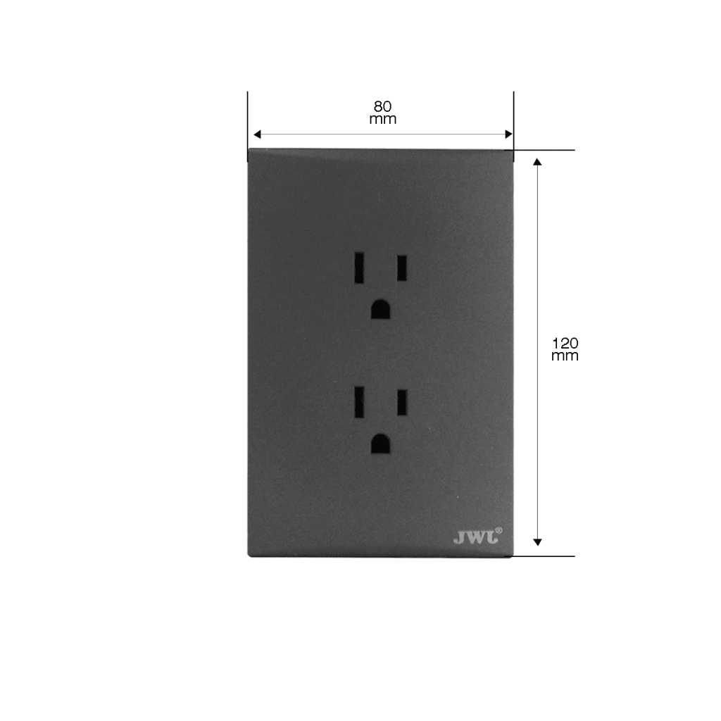 Placa con 2 Toma Corriente Duplex 2P Y T 10 - 15 A 127 V 60 Hz - Imagen 2
