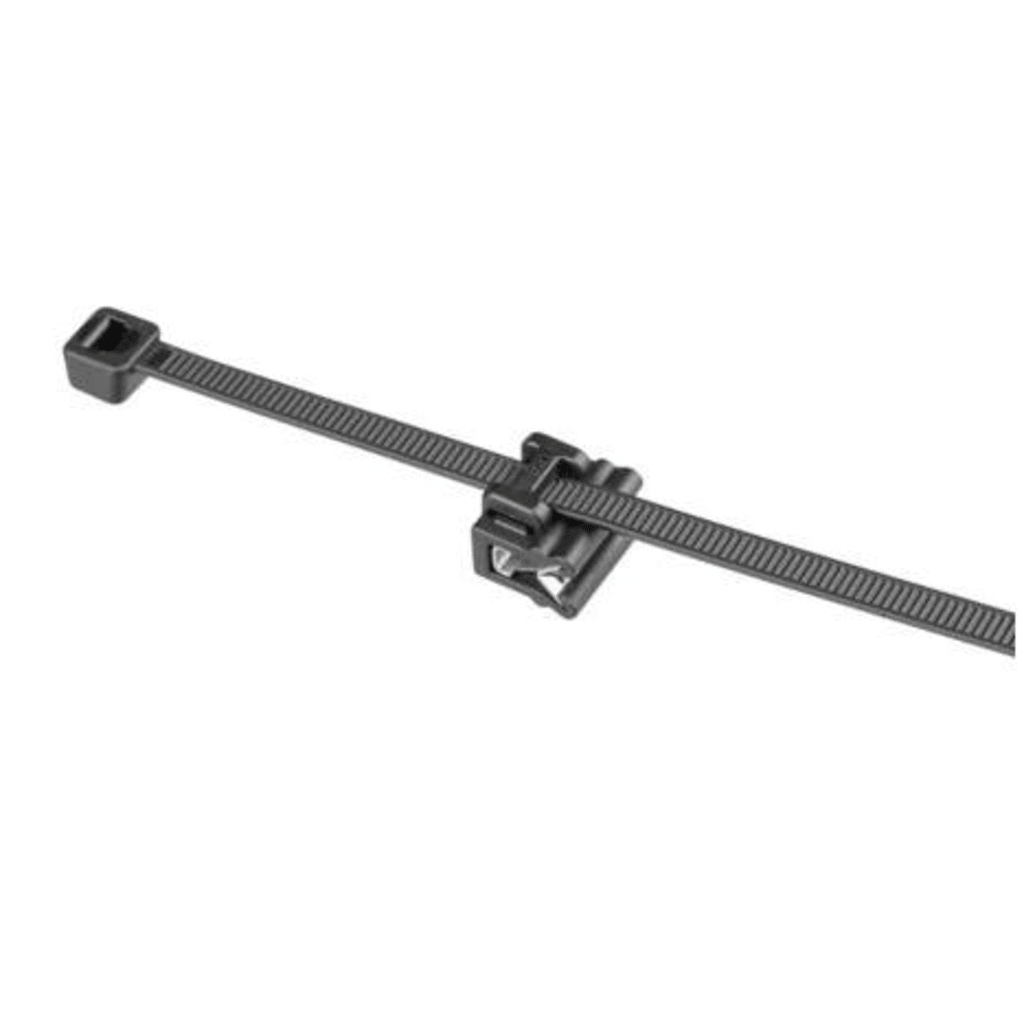 Cincho de Nylon 6.6 Solar Clip, 188mm largo x 14mm ancho, Color Negro, Exterior Resistente a Rayos UV, Paquete de 100pz - Imagen 2