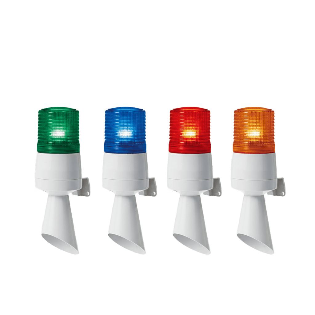 Luz LED con patrones de destello fijo y destellante con buzzer incorporado de alto volumen Máx. 95 dB color Azul 24 VCD - Imagen 2