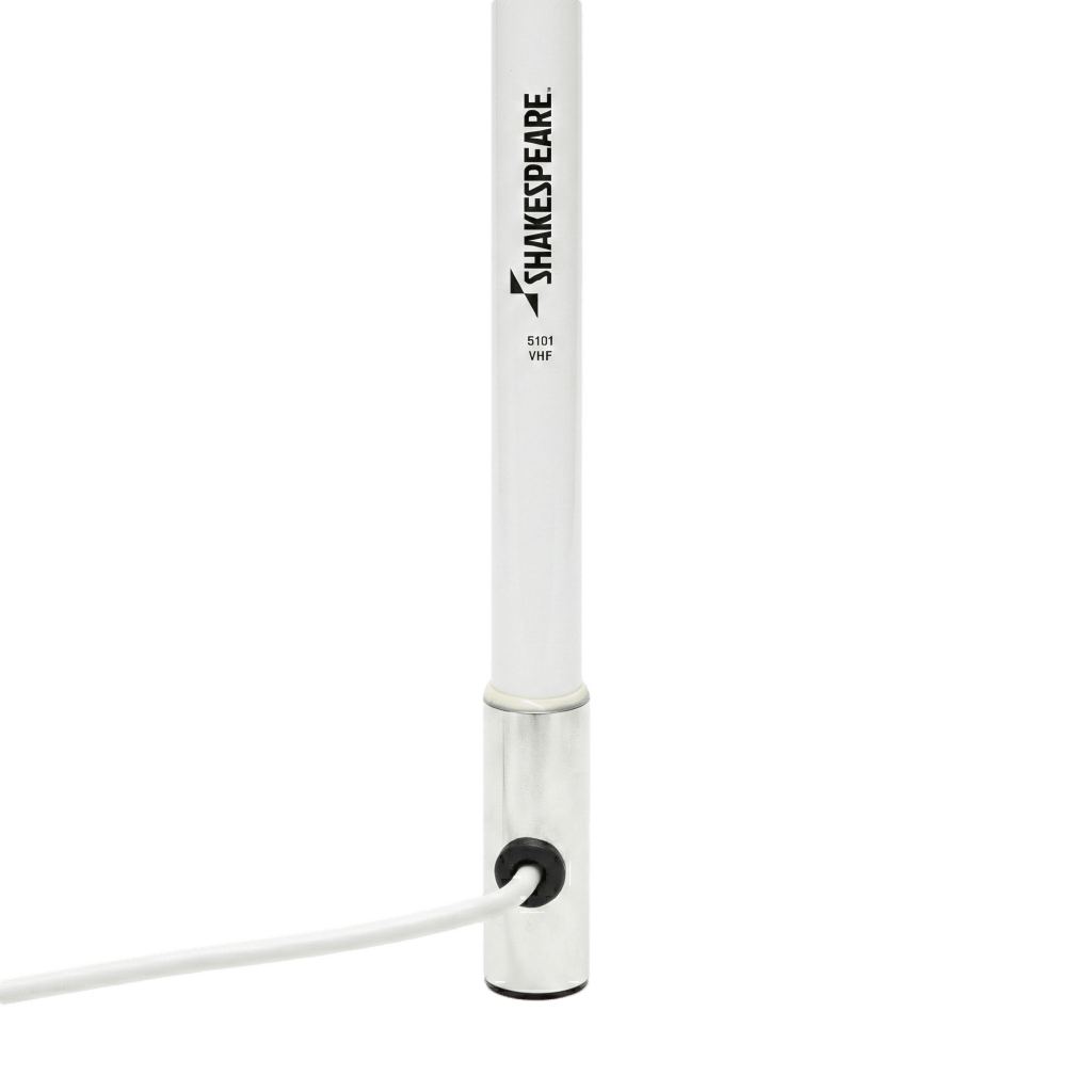 Antena Marina VHF de Fibra de Vidrio / Para Uso en Embarcaciones / Ganancia de 6 dB / 50 Watts / Base de Acero Inoxidable - Imagen 2