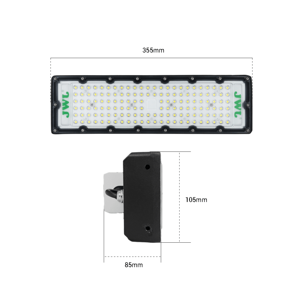 Reflector LED 100 W /350 x 100 mm / 85 - 265 Vca~ 50/60Hz / TCC 6 500 K / Uso en exterior. - Imagen 4