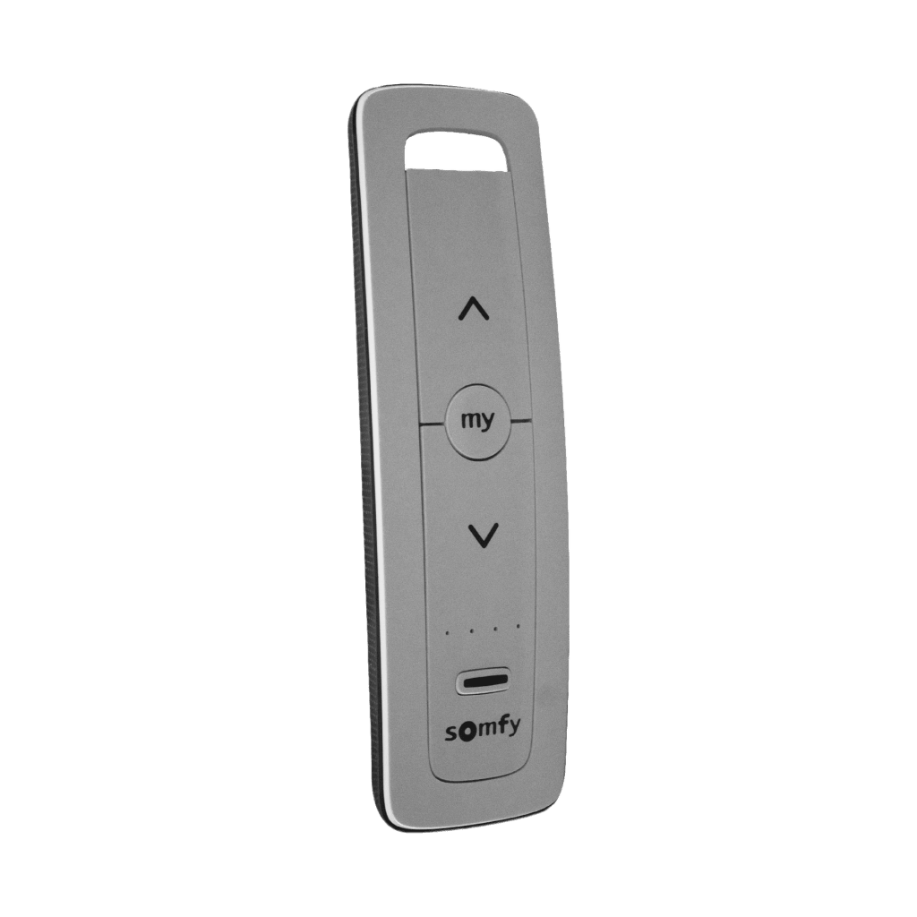 Control remoto 5 canales para motores de persiana Somfy con señal inalámbrica, instrucciones: sube, baja y detener, con posición favorita programada. - Imagen 4