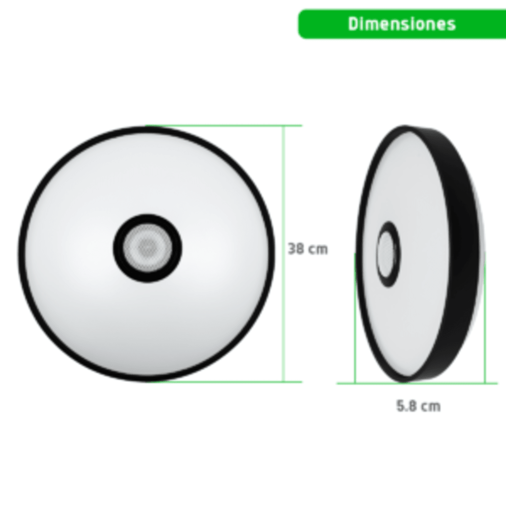 Luminario LED JLAR-3003 / 30W / 2400 Lúmenes / Bluetooth Control App / Voltaje 85-265V / Temperatura 6500K Fría / Garantía 3 Años - Imagen 3