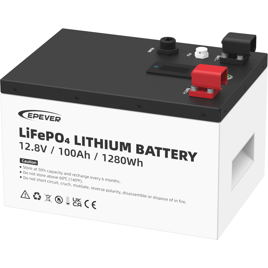 Batería de Litio LiFePO4 12.8Vcc, 100Ah, 1.28KwH, Pantalla LCD para Monitoreo Local, Carcasa Metálica - Imagen 3