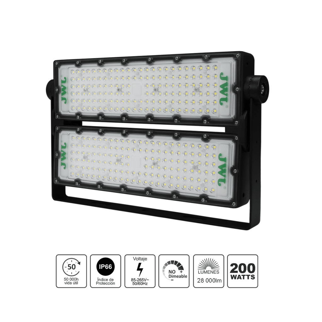 Reflector LED 200 W /350 x 250 mm / 85 - 265 Vca~ 50/60Hz / TCC 6 500 K / Uso en exterior. - Imagen 3