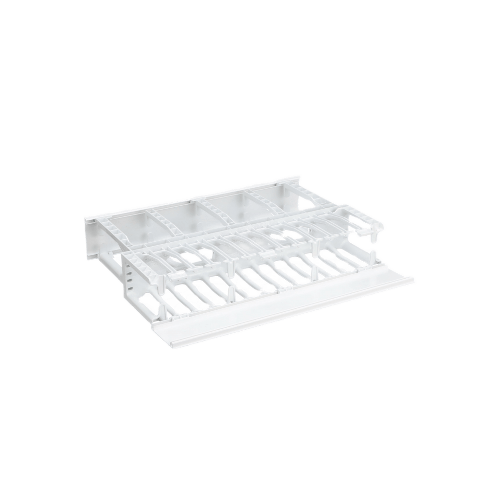 Organizador de Cables Horizontal NetManager de Alta Densidad, Doble (Frontal y Posterior), Para Rack de 19in, 2UR, Color Blanco - Imagen 3