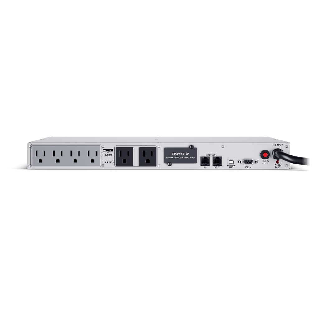 UPS de 1000 VA/600 W, Topolog??a L??nea Interactiva, Entrada 120 Vca NEMA 5-15P, Tipo Rack 1 UR, Con 6 Tomas NEMA 5-15R - Imagen 3