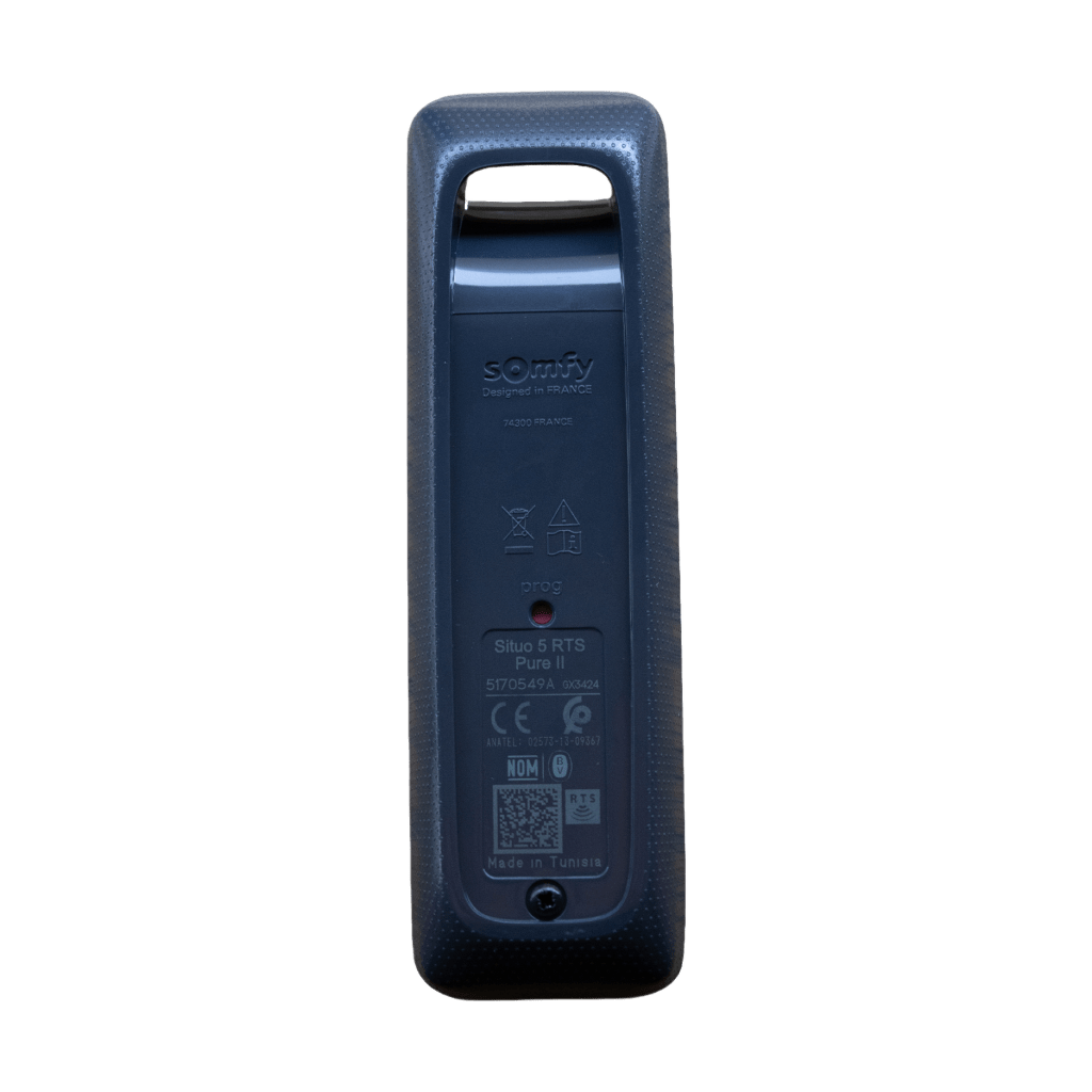 Control remoto 5 canales para motores de persiana Somfy con señal inalámbrica, instrucciones: sube, baja y detener, con posición favorita programada. - Imagen 3