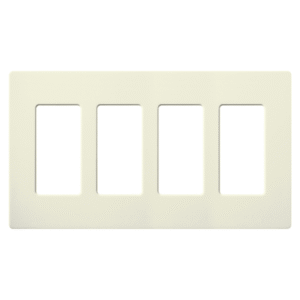 Placa de pared 3 espacios, color blanco, para atenuador (dimmer), switch ó control remoto PICO inalámbrico.