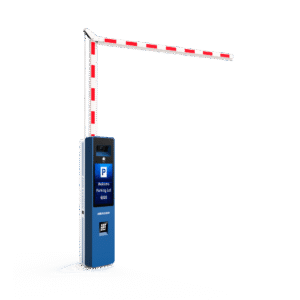Barrera Vehicular IZQUIERDA Todo en Uno / Brazo Articulado Incluido de 4 mts / Cámara ANPR Integrada / Boton de Ayuda / Pantalla LCD / Apertura en 4 segundos