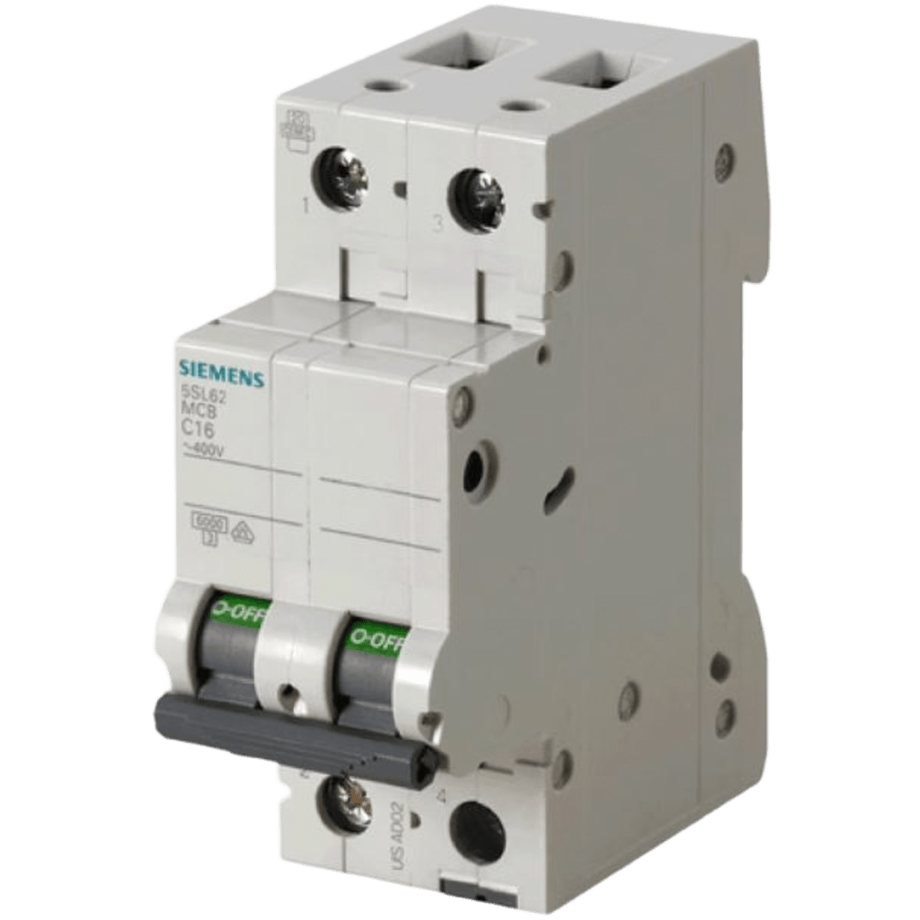 Interruptor Riel Dinn Tipo 5SL6, 2 polos, 10 amp