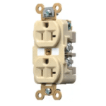 Contacto Dúplex 20 A 125 V / 2 Polos 3 Hilos / Color Marfil /Nema 5-20R /Grado Industrial.