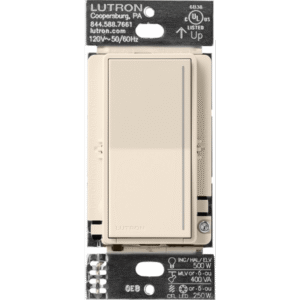 (RadioRa3) Atenuador táctil Sunnata Dimmer PRO color light almond, requiere cable neutro / soporta 250W LED