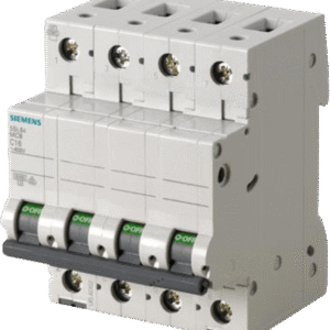 Interruptor Riel Dinn Tipo 5SL6, 4 polos, 16 amp