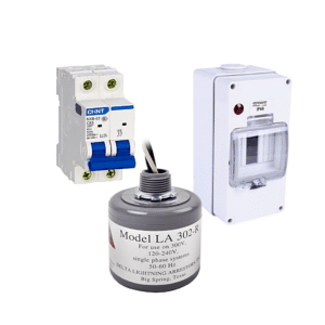 Kit de Centro de Carga Para Corriente Alterna, Breaker de hasta 400 Vca de 63 A con Supresor de Picos Transitorios.