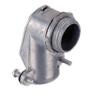 Conector Curvo para Tubo Flexible Metálico de 1/2" (13 mm).