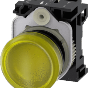 Lampara de señalización plástica con led color Amarilla, 24Vca-Vcd
