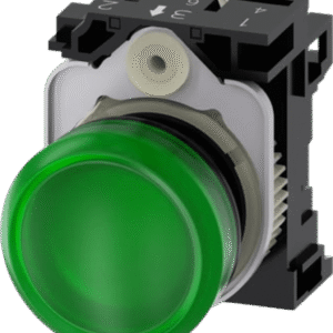 Lampara de señalización plástica con led color Verde, 110Vca