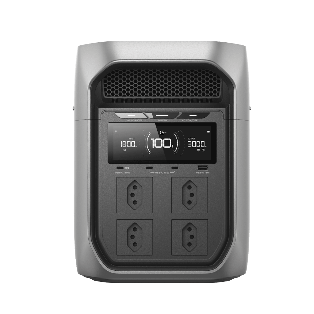Estación de Energía Portátil EcoFlow DELTA 3 MAX PLUS, 2048Wh, Batería LiFePO4, Salida 3000W (Surge 3800W)