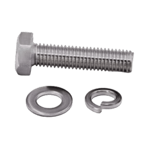 Tornillo M8 x 1.25 mm con arandela plana y arandela elástica para baterías de 12 V de 90-250 Ah