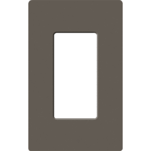 Placa de pared 1 espacio, para atenuador (dimmer), apagador ó control remoto inalámbrico LUTRON.