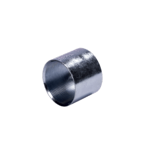 Cople de 1 1/4" ( 32 mm) para Tubo Pared Gruesa (IMC) /Galvanizado / Etiqueta Amarilla.