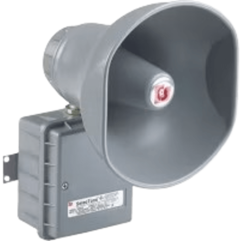302GCX SelecTone® 30W Altavoz amplificado para zonas peligrosas, Listado por UL y cUL para Clase I, División 2, Grupos A, B, C y D; Clase II, División 2, Grupos F y G; Clase III, División 2, Grupos F y G; Clase III, 24 VCD color G