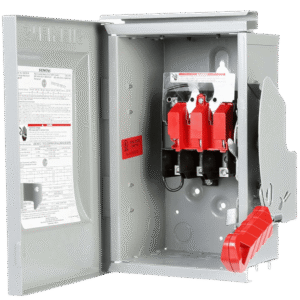 Interruptor de Seguridad HNF361, 600Vca, 3 polos, 30 Amp, sin portafusibles, Nema 1.