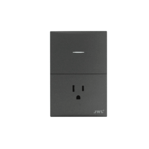 Placa con Interruptor Sencillo y 1 Toma Corriente 10 -15 A 127 V 60 Hz.