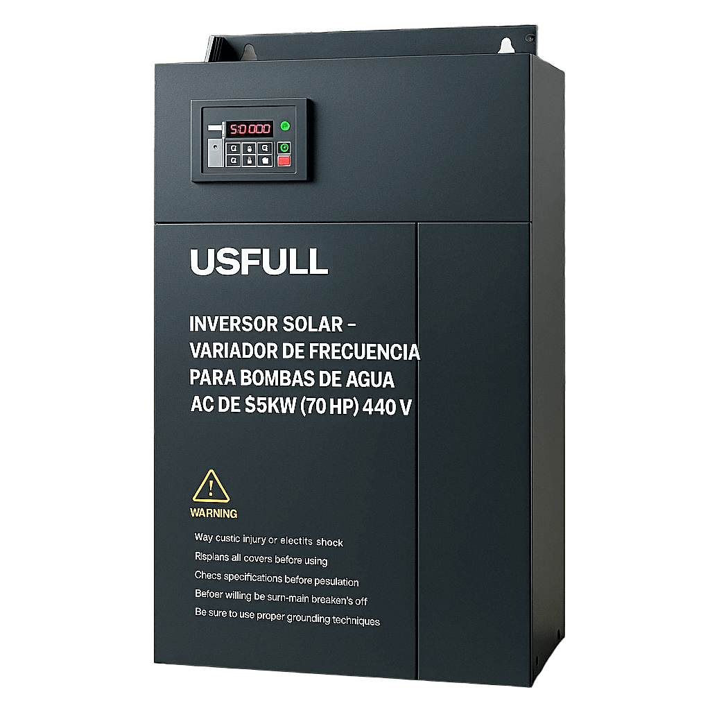 Inversor Solar - Variador de Frecuencia para Bombas de Agua AC de 55KW (70 HP) 440V: Potencia y Eficiencia para Aplicaciones Exigentes