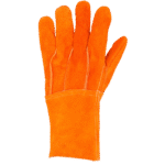 Guantes de Carnaza Largo/ Refuerzo en Palma / Resistente a Abrasión y Temperaturas Moderadas.