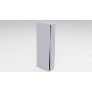 Gabinete para instalación de 4 Baterías , Fabricado en Lámina Galvanizada, Accesorios para poste (No incluidos)