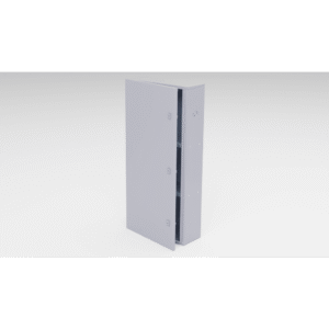 Gabinete para instalación de 3 Baterías , Fabricado en Lámina Galvanizada, Accesorios para poste (No incluidos)