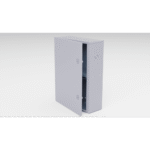 Gabinete para instalación de 2 Baterías , Fabricado en Lámina Galvanizada, Accesorios para poste (No incluidos)