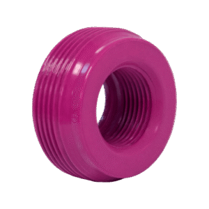 Reducción Bushing Aluminio de 2" a 1 1/4" / Con Recubrimiento de Uretano Purpura.