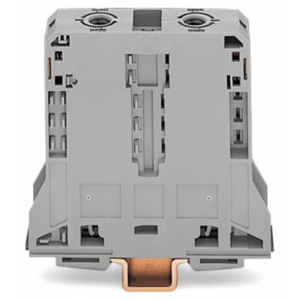 Borna de Paso para Corrientes Elevadas, 95 mm², POWER CAGE CLAMP, 2 Puntos de Conexión, 232 A, 1000 V, Montaje Carril DIN 35x15, Gris