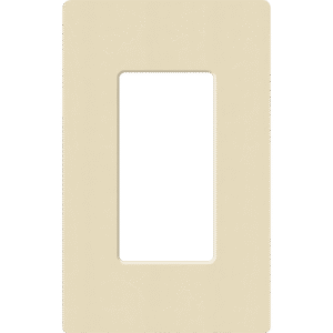 Placa de pared 1 espacio, para atenuador (dimmer), apagador ó control remoto inalámbrico LUTRON.