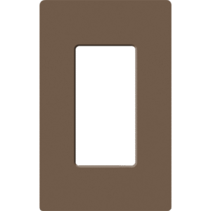 Placa de pared 1 espacio, para atenuador (dimmer), apagador ó control remoto inalámbrico LUTRON.