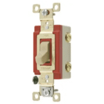 Interruptor de Palanca 20 A 120-277 V CA/  Grado Industrial/ Color Marfil.