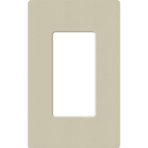 Placa de pared 1 espacio, para atenuador (dimmer), apagador ó control remoto inalámbrico LUTRON.