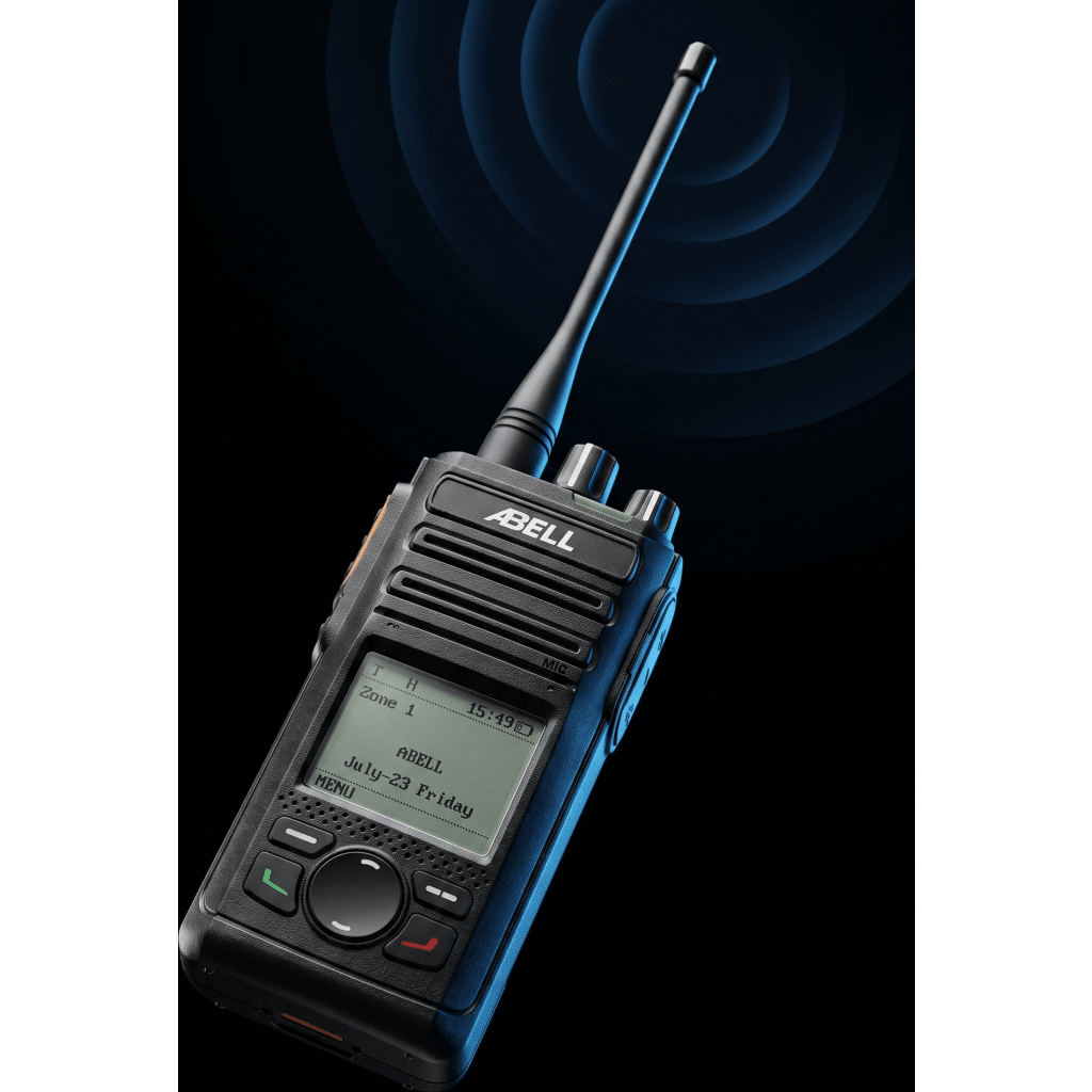 Radio Port?til DMR ABELL A580T-400 / UHF 400-480 MHz / 4W / 256 Canales / 16 Zonas / Pantalla LCD / Cifrado Extremo a Extremo / IP54