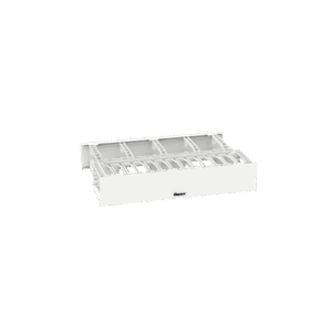 Organizador de Cables Horizontal NetManager de Alta Densidad, Doble (Frontal y Posterior), Para Rack de 19in, 2UR, Color Blanco