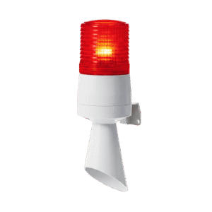 Luz LED con patrones de destello fijo y destellante con buzzer incorporado de alto volumen Máx. 95 dB color Rojo 24 VCD