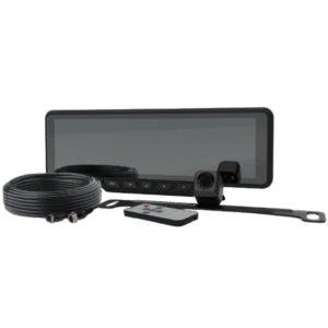 Sistema alambrico de reversa con camara y monitor de 9 pulgadas, Incluye cámara para placa de 170°